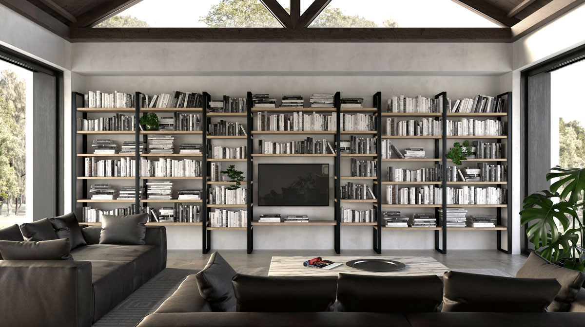 Libreria Flexa Cecchini in soggiorno