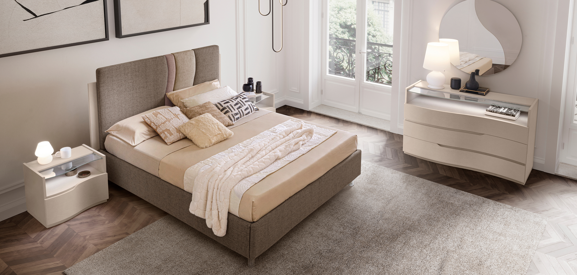 Letto Onda RTL con comodini
